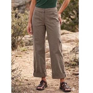 ADDITIONS CHICO'S Cargo Utility Pants Gorpcore Earthy Minimalist Khaki Tan 4/S